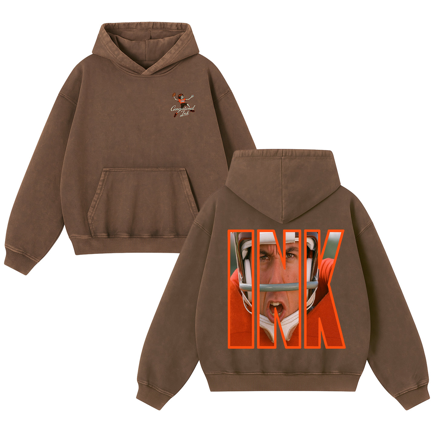 Custom Signature Ink Acid Wash Hoodie