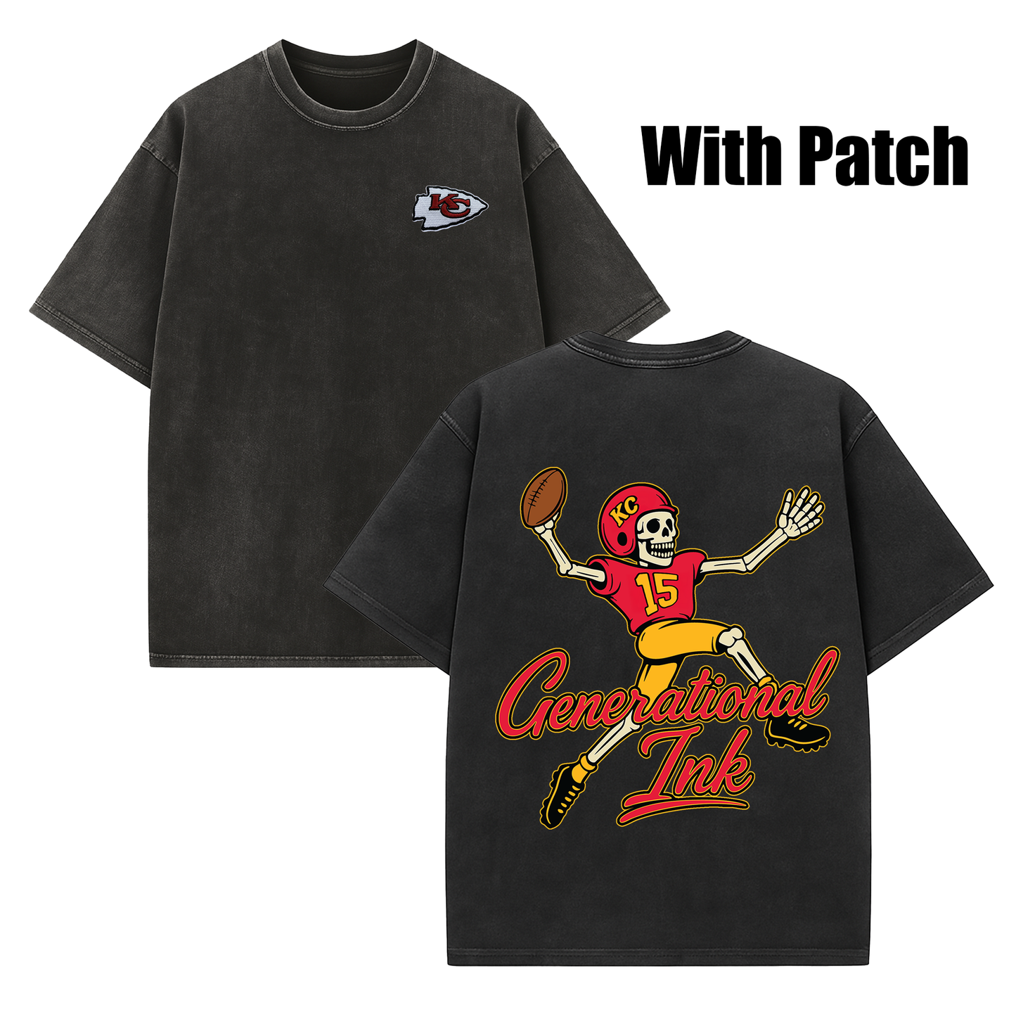 Athletes Never Die Acid Wash Tee