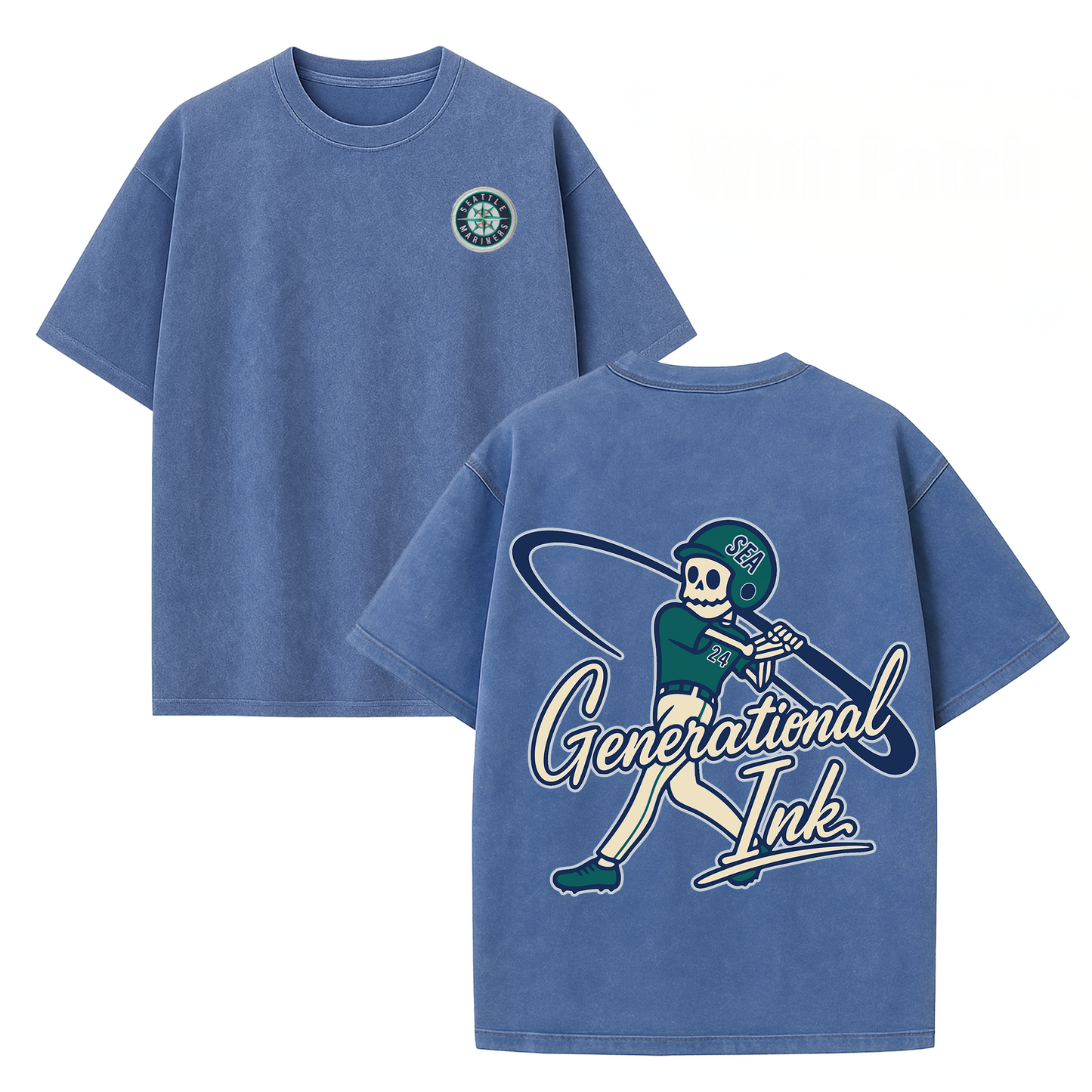 Athletes Never Die Acid Wash Tee