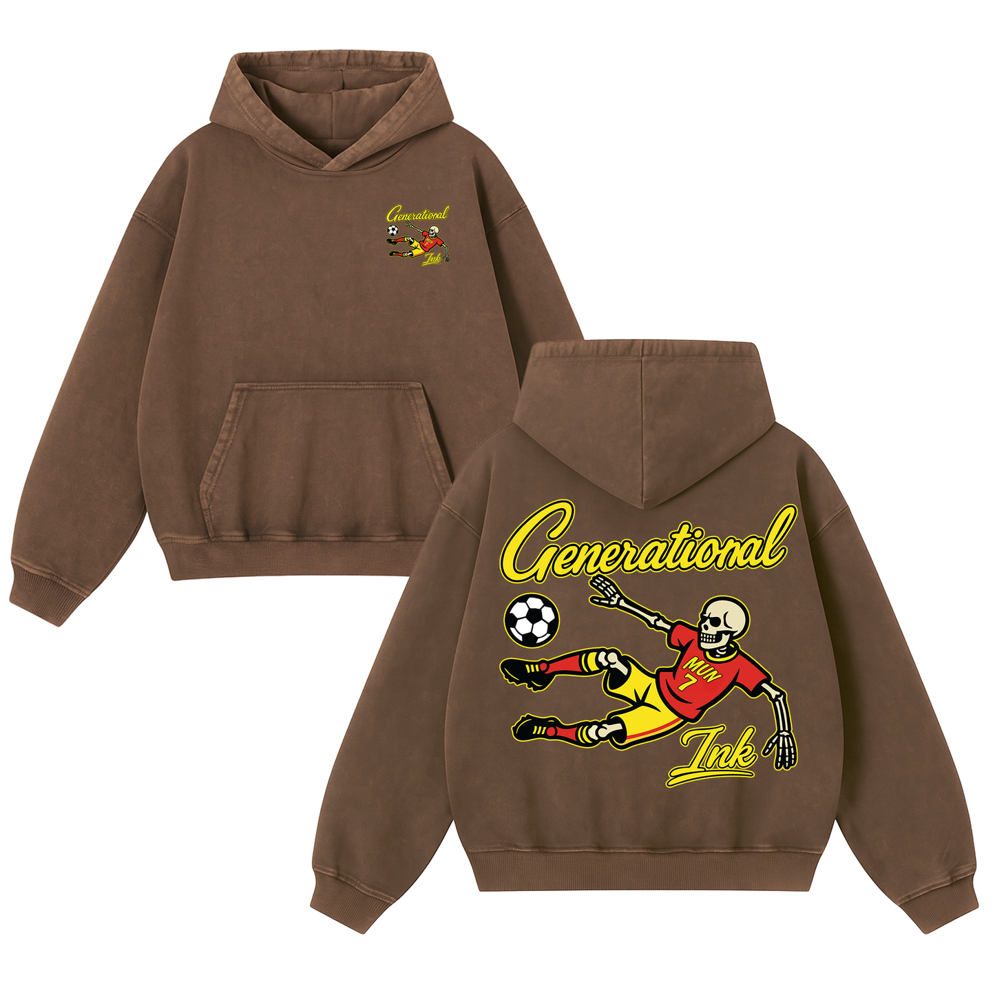 Athletes Never Die Acid Wash Hoodie