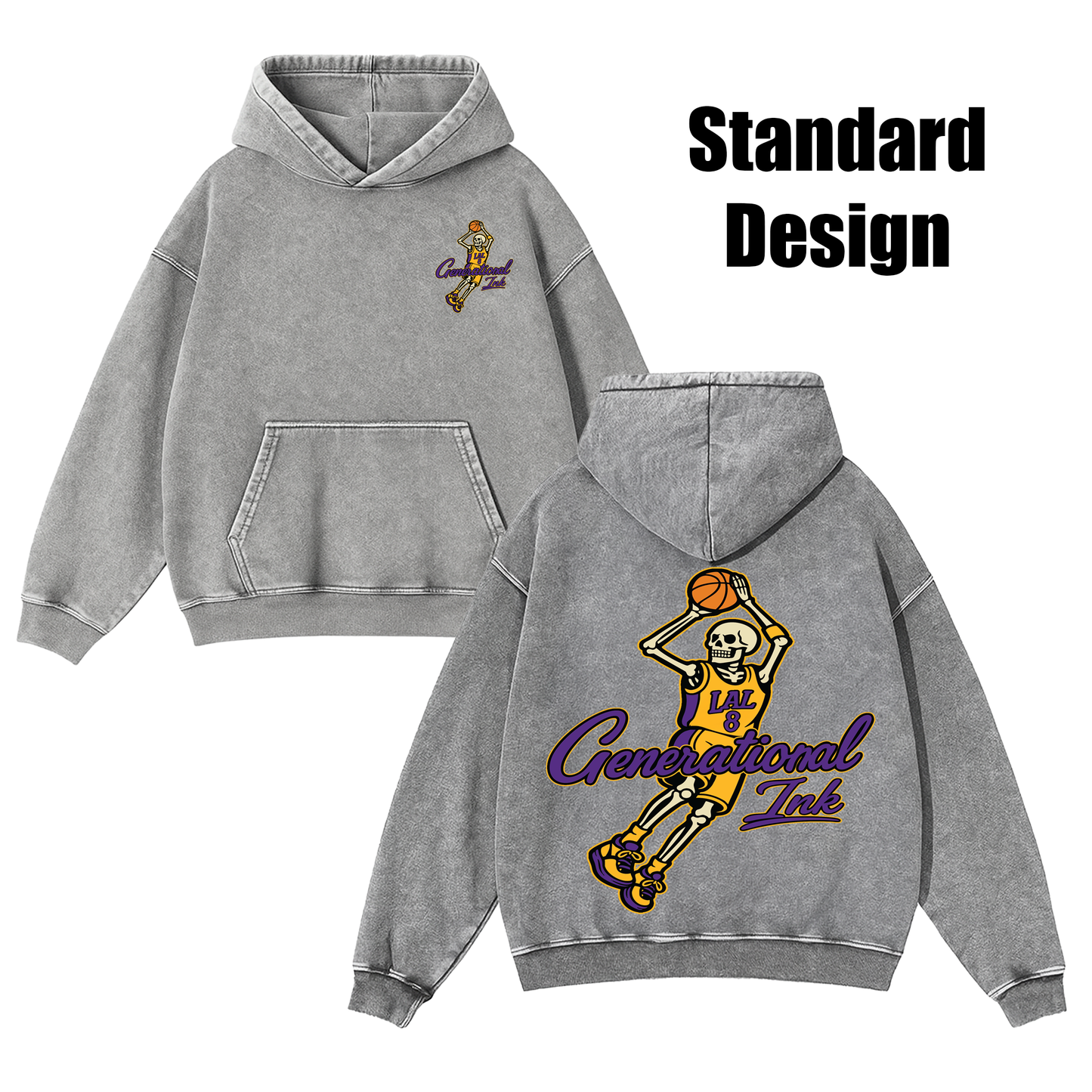 Athletes Never Die Acid Wash Hoodie